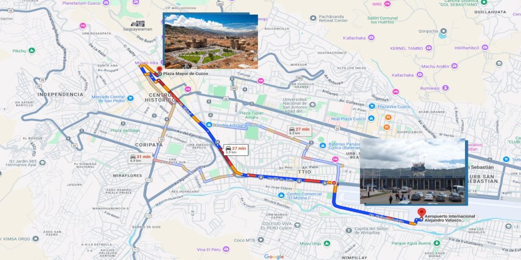 How to get from Cusco Airport to Cusco City Center